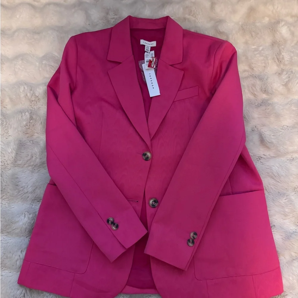Topshop Bold Pink Blazer short set - Picture 5 of 8